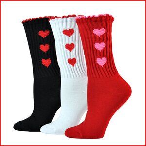 Slouchy Crew Socks Women's Athletic Cotton Blend 5 Pairs